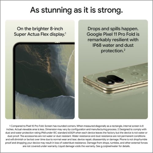 Google Pixel 11 Pro Fold 256GB (Unlocked) - Olive SHOP ONLINE