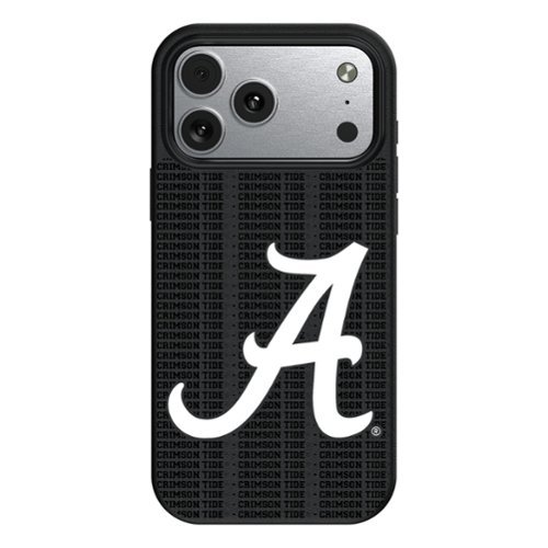 Keyscaper - NCAA - Alabama Crimson Tide Secondary Logo iPhone Magnetic Bump Case - 16 Pro Max - Black-Front_Standard 