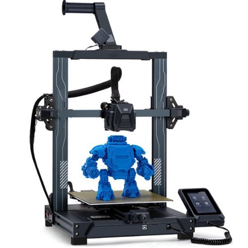 GlowWise - Ready-to-print 3D printer with auto-leveling, direct drive, PEI platform & removable touchscreen. 8.85"³ build volume - Black-Front_Standard 
