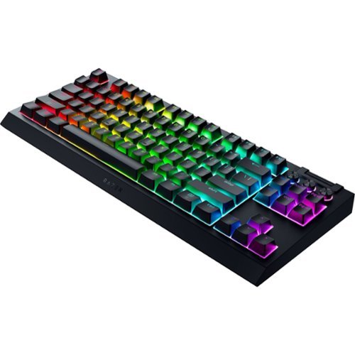 Razer BlackWidow V4 TKL HyperSpeed Wireless Orange Switch Gaming Keyboard with Hot-swappable Design - Black BUY IN EUROPE