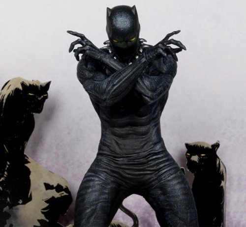 McFarlane Toys Marvel Black Panther 1:10th Scale Collectible with Scene (Marvel Knights #4) 6.9 Figure GLOBAL SHIPPING