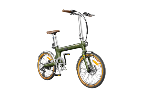 Heybike - Helio F Foldable E-bike w/ 75 Miles Max Range & 20 MPH Max Speed - Hydraulic Disc Brakes, Torque Sensor & Shimano 8 - Green