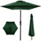 Best Choice Products - 10ft Outdoor Steel Market Patio Umbrella w/ Crank, Tilt Push Button, 6 Ribs - Green-Front_Standard