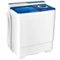 Costway - 26 lb. Portable Semi-Automatic Washing Machine with Built-in Drain Pump - Blue and White-Front_Standard 