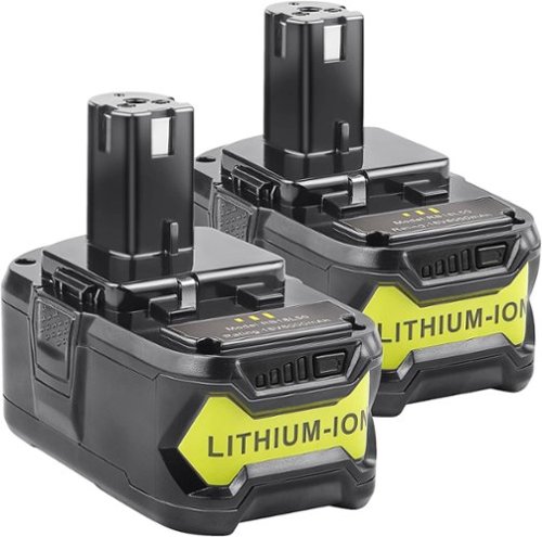 Simple Plus+ - 2-Pack 6.0Ah 18V High Capacity Batteries for Ryobi ONE+ with LED Fuel Gauge, Replaces P102 P103 P105 P107 P108 P109 P122-Front_Standard 