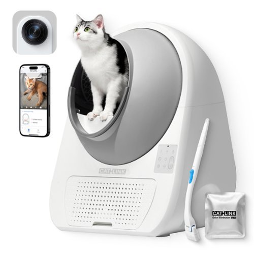 CatLink - Ultra Litter Box, Multiple Cats, Self-Cleaning, AI Camera, 5G WiFi, App, Health Tracking, 3.5–22 lbs Capacity - White-Front_Standard 