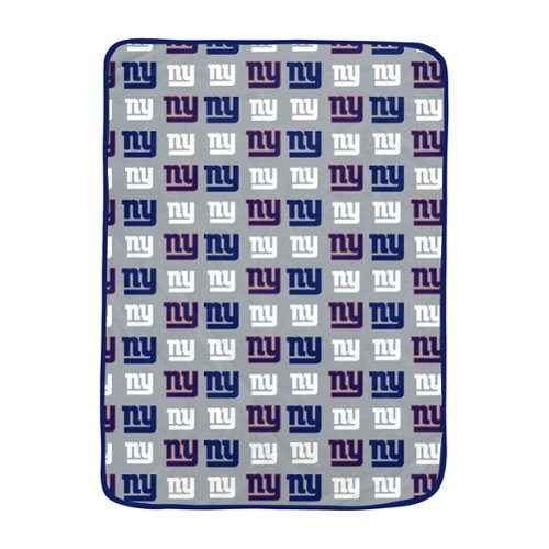 Pegasus - New York Giants 66" x 95" Oversized Logo Roll Ultra Cozy Blanket - Multicolor-Front_Standard 