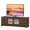 Costway - TV Stand Media Entertainment Center for TV's up to 70'' with Storage Cabinet - Walnut-Front_Standard