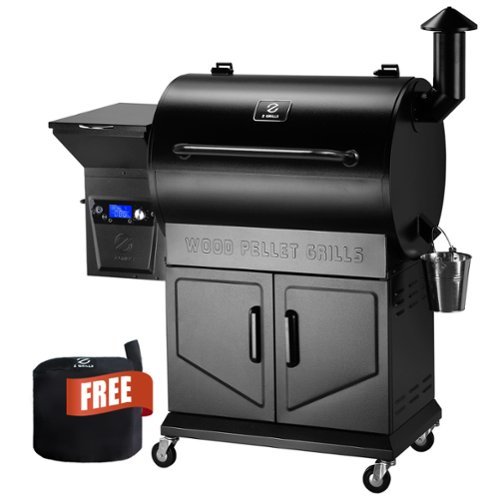 Z GRILLS - Flagship 697 sq. in. Pellet Grill and Smoker with the Latest PID V3.0 Controller, Meat Probes and Storage Cabinet - Black-Front_Standard 