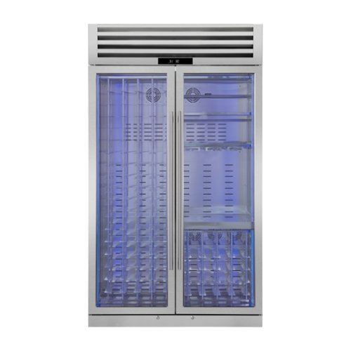 Forno Appliances - Abruzzo 48" Freestanding Dual Zone Wine Cooler with 130-Bottle Capacity, LED Lighting and Door Lock - Stainless Steel