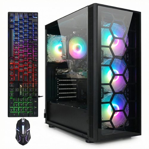 STGAubron - Gaming Desktop PC, Intel Core i7 up to 3.9Ghz, GeForce GTX 1660 Super 6G Graphics, 32G RAM, 1T SSD, WIN11H - Black-Front_Standard 