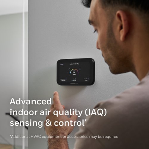 Honeywell Home X8S Smart Thermostat with Room Sensor, Video Doorbell Compatibility, and IAQ Control - Black SHOP ONLINE
