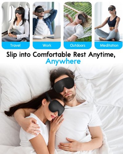 Arboleaf  Sleep Mask, Contoured for Zero Pressure, Travel Bliss, 3D Eye Mask, Light-Blocking Design - Black SHOP ONLINE