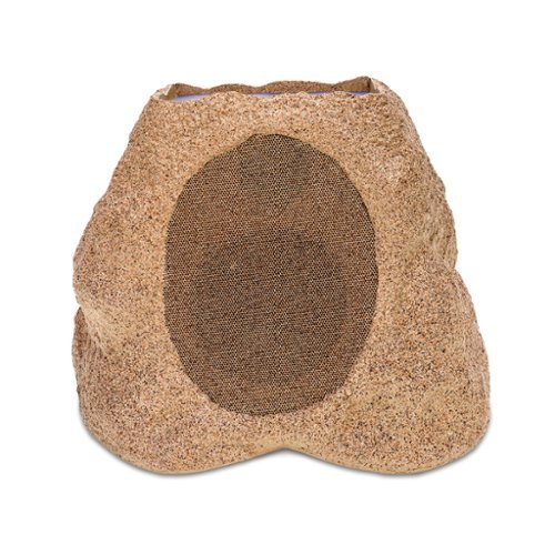 Victrola - Outdoor Wireless Bluetooth Solar Rock Speaker Connect (Each) - Sand-Front_Standard