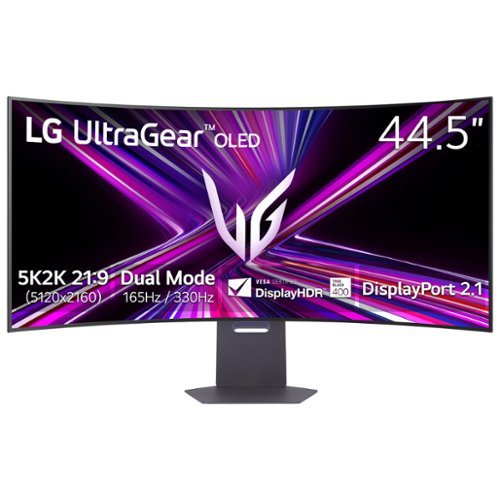 LG - UltraGear 45" OLED Dual Mode (5K2K WUHD 165Hz, WFHD 330Hz) 0.03ms G-Sync/FreeSync Premium Pro Gaming Monitor - Black