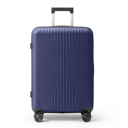 Winado - 24" Hardshell Carry On Luggage with Spinner Wheels Lightweight PP Hardside Small Suitcase with Built-in Lock - Navy Blue-Front_Standard 
