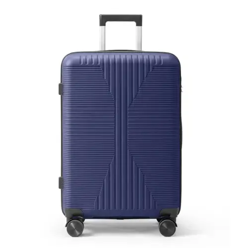 Front. Winado - 24" Hardshell Carry On Luggage with Spinner Wheels Lightweight PP Hardside Small Suitcase with Built-in Lock - Navy Blue.