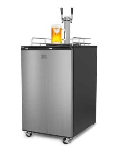 Black+Decker - 6.1 cu. ft. Dual Tap Kegerator - Black-Front_Standard 
