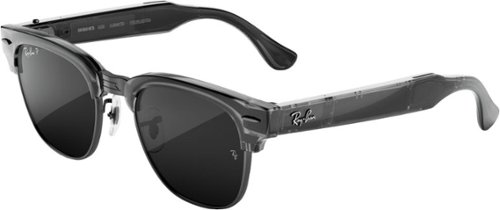 Ray-Ban Meta - Audio Clubmaster, Polarized Grey Lenses, Audio-Only AI Glasses - Transparent Iron Grey