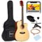 Best Choice Products - 41in Full Size Beginner Acoustic Guitar Set with Case, Strap, Capo, Strings - Natural-Front_Standard