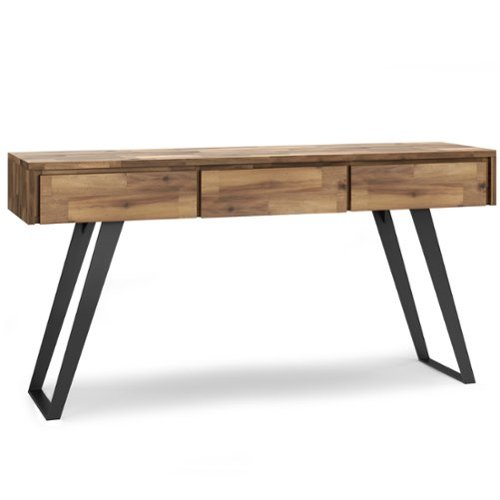Simpli Home - Lowry Console Sofa Table - Distressed Golden Wheat-Front_Standard 