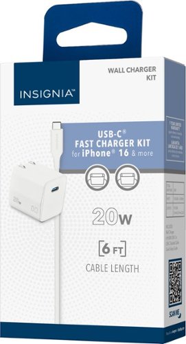 Insignia™ 20W USB-C Compact Wall Charger Kit for Smartphones, Tablets & More - White BUY IN EUROPE