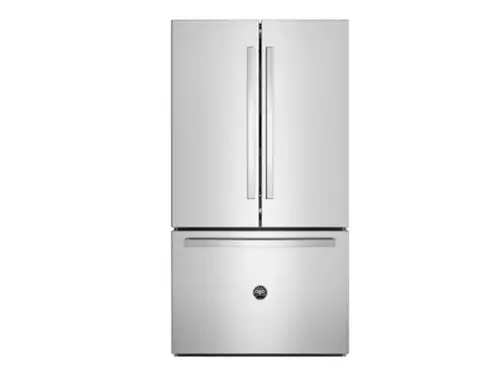 Front. Bertazzoni - 36" Bertazzoni Refrigerator - 26.2 Cu. Ft. - Counter-Depth - French Door - Bottom Freezer - Stainless - Stainless Steel.
