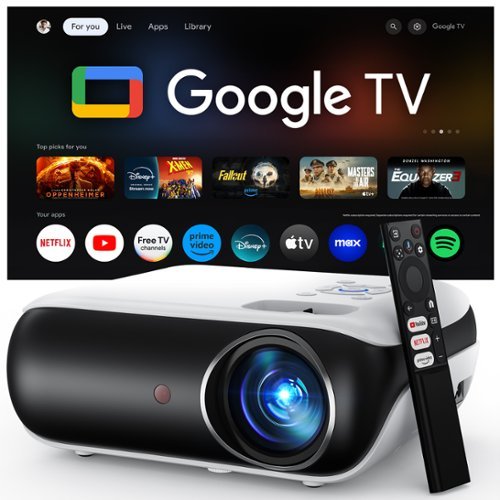 Happrun - Official Licensed Google TV Smart Projector 4K Wi-Fi & Bluetooth Indoor & Outdoor Use-Front_Standard 