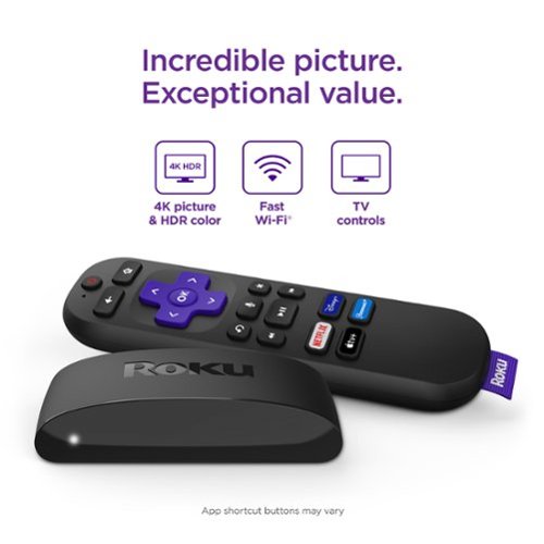 Roku Express 4K+ | Streaming Player HD/4K/HDR with Roku Voice Remote with TV Controls, includes Premium HDMI Cable - Black WORLDWIDE DELIVERY