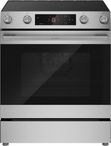 Bosch - 300 Series 30 in. Wide 5.8 Cu. Ft. Slide-In Electric Convection Range with 5 Elements - Stainless Steel