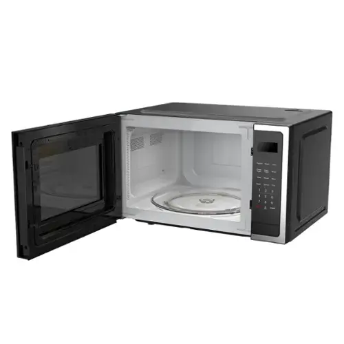 Front. Frigidaire - 1.5 Cu. Ft. 1,000-Watt Microwave Stainless Steel - Stainless Steel/Black.