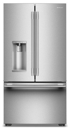 KitchenAid - 23.1 Cu.Ft Counter-Depth French Door Refrigerator with Intelligent Auto Fill - Stainless Steel