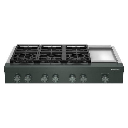 KitchenAid 48-inch 6-Burner Gas Commercial-Style Rangetop with Griddle - Juniper