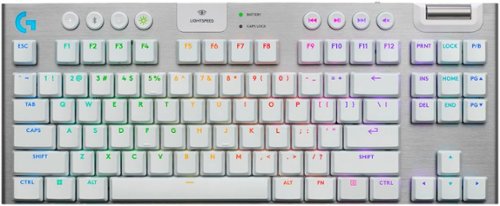 Logitech - G915 X LIGHTSPEED TKL Wireless Mechanical GL Brown Tactile Switch Gaming Keyboard for PC/Mac with RGB Backlighting - White