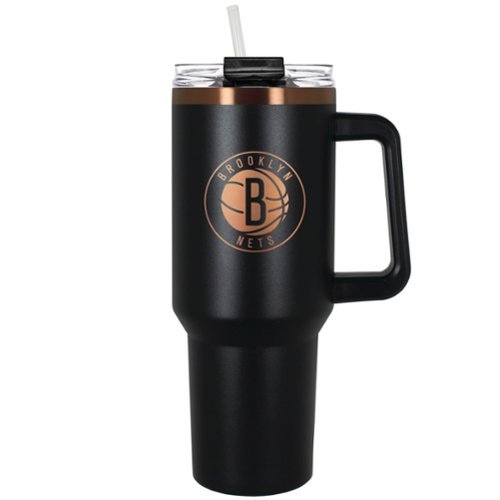 Great American Products - Brooklyn Nets 40oz. Colossus Copper Edition Tumbler - Black-Front_Standard 