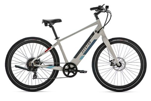 Aventon - Pace 350.2 Step-Over Ebike w/ 40 mile Max Operating Range and 20 MPH Max Speed - Large - Cloud Grey-Front_Standard 