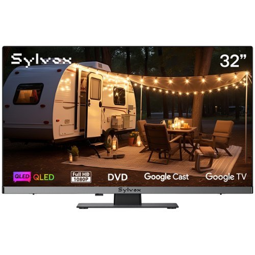 Sylvox - Limo 32" QLED Google TV Smart RV TV with Built-in DVD Player, 12V/24V 1080P Full HD for Camper-Front_Standard 