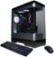 CyberPowerPC - Gaming Desktop - Intel Core Ultra 9 285 - AMD Radeon RX 9060 XT 16GB - 32GB DDR5 - 2TB PCIe 4.0 SSD - Black-Front_Standard