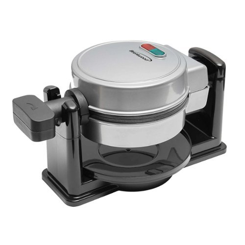  Brentwood - 5-Inch Non-Stick Flip Belgian Waffle Maker - Silver
