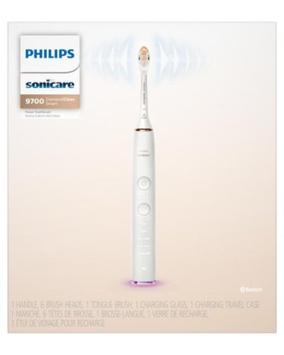 Philips Sonicare DiamondClean Smart Electric, Rechargeable toothbrush with Charging Travel Case, and 8 Brush Heads - Rose Gold SHOP ONLINE