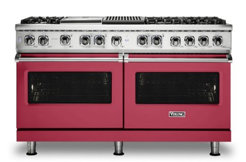 Viking - 5-Series Dual Fuel Self-Clean 60"W Sealed Burner Range - Valentine-Front_Standard 