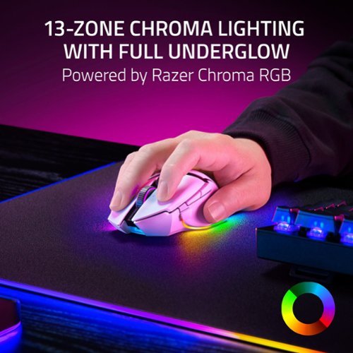 Razer Basilisk V3 Pro Optical Gaming Mouse with HyperScroll Tilt Wheel - Wireless - White GLOBAL SHIPPING