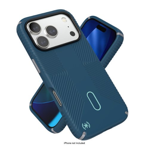 Speck Presidio2 Grip ClickLock Case for Apple iPhone 17 Pro - Deep Sea/Silver Metallic/Spell Blue SHOP ONLINE