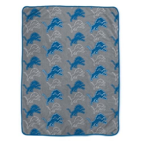 Pegasus - Detroit Lions 66" x 95" Oversized Logo Roll Ultra Cozy Blanket - Multicolor-Front_Standard 