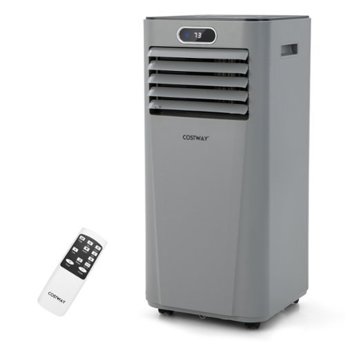 Costway 6000 BTU (10000 BTU ASHRAE) Portable Air Conditioner w/ Remote Control 3-in-1 Air Cooler w/ Drying - Grey