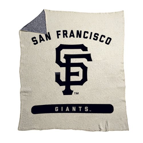 Logo Brands - San Francisco Giants 50" x 60" Luxe Dreams Throw Blanket - Oatmeal-Front_Standard 