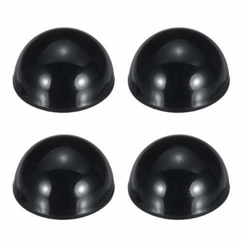 Unique Bargains - Rubber Speaker Isolation Feet, 0.71"x0.39" Anti-Vibration Pad with Adhesive for Turntable Subwoofer 4pcs - Black-Front_Standard 