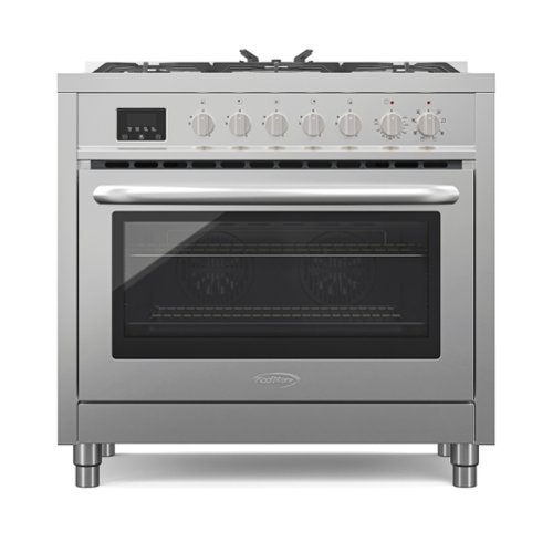 Koolmore - 36 Inch Professional Dual Fuel range Stainless Steel with Legs - Stainless Steel-Front_Standard 