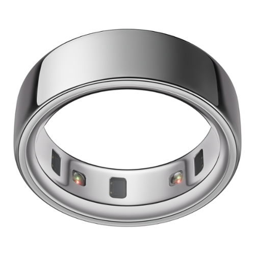 Oura Ring 4 - Smart Ring - Size Before You Buy with Oura Ring 4 Sizing Kit - Size 6 - Silver