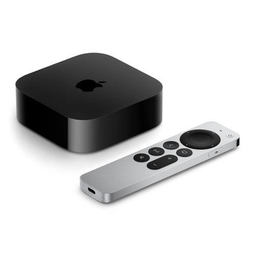 Apple - TV 4K Wi‑Fi + Ethernet with 128GB Storage (3rd Generation) MN893LZ/A - Black-Front_Standard 